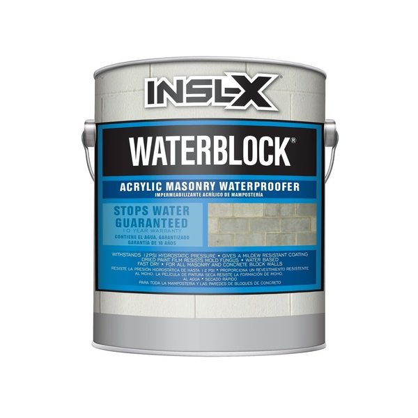 Insl-X By Benjamin Moore Insl-X WaterBlock White Water-Based Latex Waterproofing Concrete Stain 1 gal AMW1000099-01